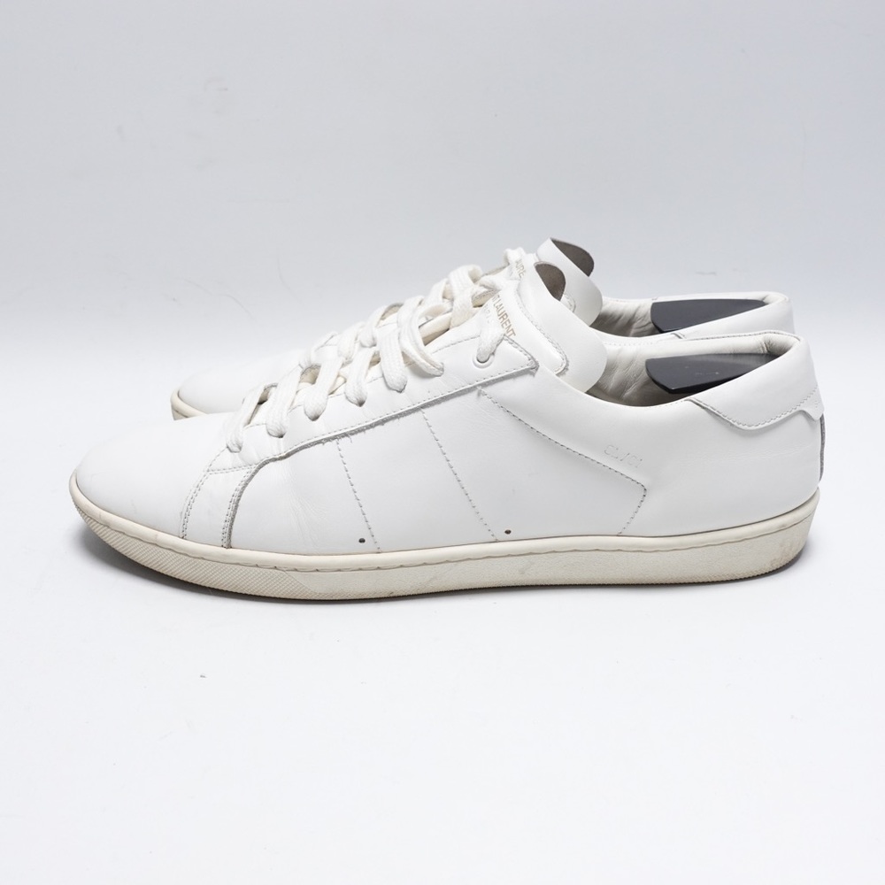Saint Laurent SL/01 white leather low top shoes mens size 42 - Picture 4 of 13